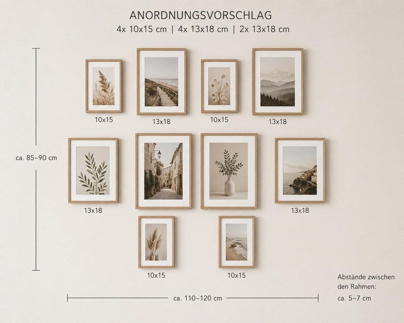 Wohngefühl zum Verlieben – hell & skandinavisch - 10er Bilderrahmen Set